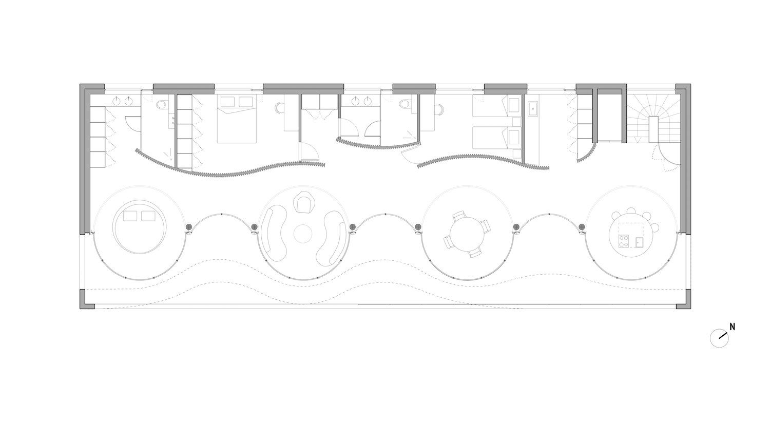 christophe-benichou-architectures-maisonW-the pleated house-plan-north