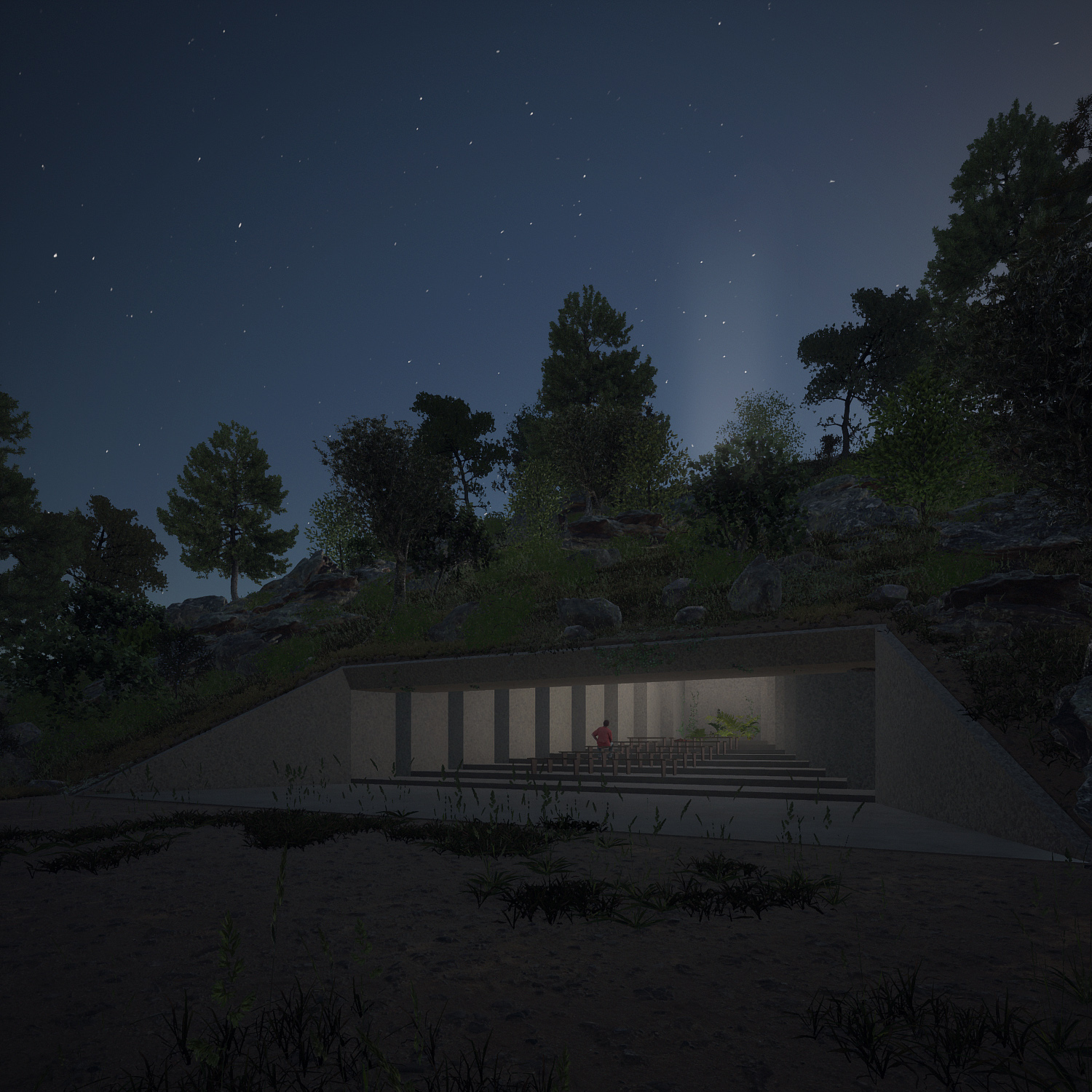 christophe-benichou-architectures-temple tellurique-nuit